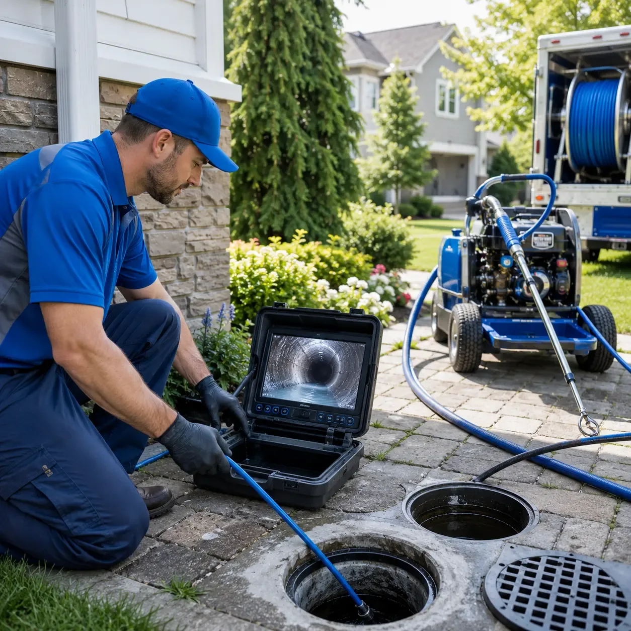 Outdoor drain cleaning professionals serving Collins Center, NY